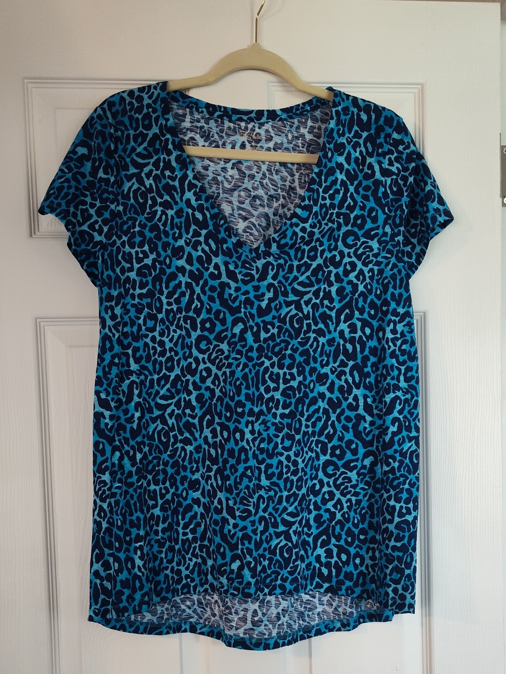 Lilly Pulitzer Women’s V-Neck Animal Print Top - Blue